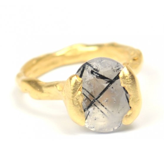 Cave Single Stone Treasure Ring - Click Image to Close