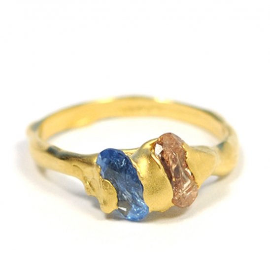 Cave 2 Stone Treasure Ring - Click Image to Close