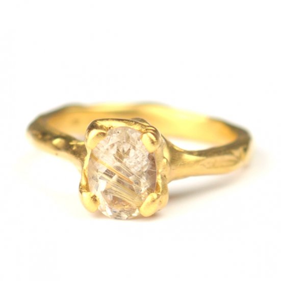 Cave Single Stone Treasure Ring - Click Image to Close