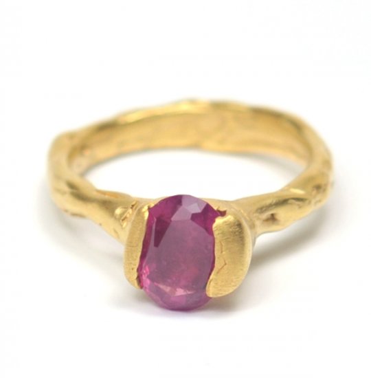 Cave Single Stone Treasure Ring - Click Image to Close