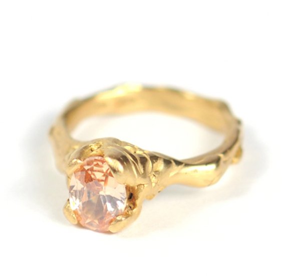 Cave Single Stone Treasure Ring - Click Image to Close